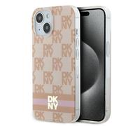 Custodia DKNY iPhone 15 rigida rosa IML MagSafe 6,1"