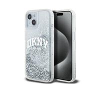 Custodia DKNY Liquid Glitter Big Logo per iPhone 15 / 14 / 13 (bianca)