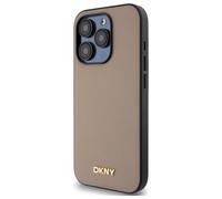 Custodia DKNY per iPhone 15 Pro 6,1 beige custodia rigida Grained Metal Logo MagSafe - Nouvo