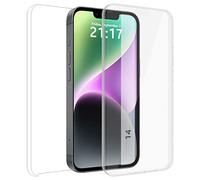 Custodia doppia trasparente Pc + TPU Full Body 360 compatibile con iPhone 14 (6.1)