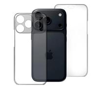 Custodia doppia trasparente Pc + TPU Full Body 360 per iPhone 17 Pro MAX (6.9)