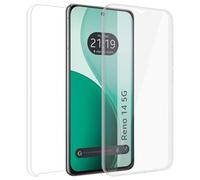Custodia doppia trasparente Pc + TPU Full Body 360 per OPPO Reno 14 5G