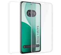 Custodia doppia trasparente Pc + TPU Full Body 360 per OPPO Reno 14F / 14F 5G
