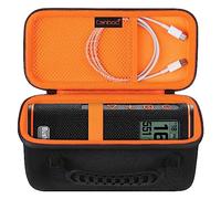 Custodia dura Canboc per Bushnell Wingman View Golf GPS Speaker, tasca a rete adatta cavi di ricarica e accessori, Nero + Arancione