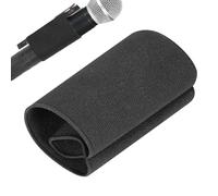 Custodia elastica per microfono manuale - Copertura per microfono universale portatile da 7,5 cm, supporto elastico nero, protezione leggera per il fissaggio del registratore audio | Accessorio di reg