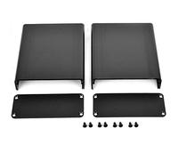 Custodia elettronica in lega di alluminio Custodia per progetto nera ossidata sabbiata per cablaggio PCB Protezione contro il tuono FAI DA TE 38x88x110mm 2 conchiglie