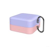 Custodia ergonomica in silicone per auricolari Timekettle W4 Pro, design con presa migliorata (viola e rosa)