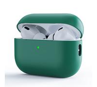 Custodia esclusiva per AirPods Pro2, cover protettiva ibrida in silicone a copertura totale, LED frontale per indicare lo stato di carica - Verde