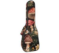 Custodia estetica per ukulele a forma di fungo, borsa imbottita per ukulele da concerto da 58 cm, impermeabile e durevole, Multicolore 04, 25.9x9x3.1in/66x23x8cm, Organizer per borse