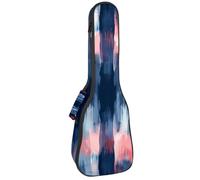Custodia estetica per ukulele floreale con farfalle e fiori di campo, borsa imbottita per ukulele da concerto da 58 cm, impermeabile e durevole, Multicolore 02, 25.9x9x3.1in/66x23x8cm, Organizer per