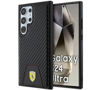 Custodia Ferrari Carbon Black per Samsung Galaxy S24 Ultra.