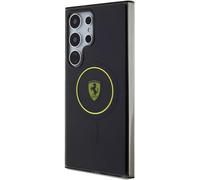 CG MOBILE Ferrari FEHMS24LU3SMY Custodia per S24 Ultra S928 Custodia Rigida Gialla IML Smoked Inner Circle Line