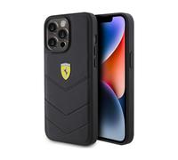 Ferrari FEHCP15XRDUK - Custodia rigida per iPhone 15 Pro Max 6.7", con logo in metallo, colore: Nero