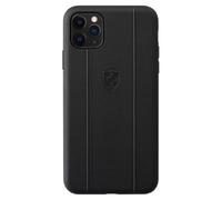 Custodia Ferrari Off Track in vera pelle per Apple iPhone 11 Pro Max, nero - Nouvo