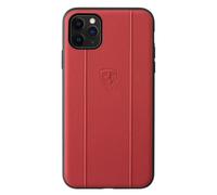 Custodia Ferrari Off Track in vera pelle per Apple iPhone 11 Pro Max, rosso - Nouvo