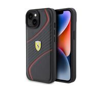 Ferrari FEHCP15SPTWK - Custodia rigida per iPhone 15 6.1", con logo Twist Metal