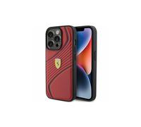 Custodia Ferrari Twist Metal Logo per iPhone 15 Pro 6.1" Rosso -FEHCP15SPTWR