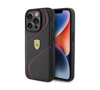 Ferrari FEHCP15LPTWR - Custodia rigida per iPhone 15 Pro 6.1", con logo Twist Metal