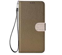 Custodia Flip Cover Funzione Stand e Chiusura 3D Gliiter Fibbie Magnetica Custodia Shell Diamantata Strass Cover Wallet PU e Glitter Brillanti Carte Portafoglio per MOTO G71S/G82 5G/G52 4G,Bronzo