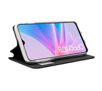 Custodia Flip Cover liscia nera fresca per Oppo A78 5G