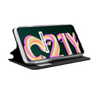Custodia Flip Cover nera, fantastica e liscia, per Realme C21Y/C25Y