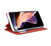 Custodia Flip Cover rossa tinta unita per Xiaomi Redmi Note 11 Pro/Note 11 Pro 5G/Poco X4 Pro 5G
