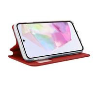 Custodia Flip Cover tinta unita rossa per Samsung A356 Galaxy A35 5G