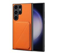 Custodia Flip For Samsung Galaxy S26/S26 Plus/S26 Ultra, Cover Antiurto Di Grande Capacità, Con Custodia A Portafoglio Con Supporto Porta Carte(Orange,S26 Plus)