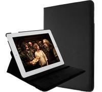 Custodia Folio e Supporto Girevole 360° per iPad 2, 3, 4 - Nera