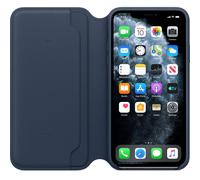Custodia Folio In Pelle Originale Apple Iphone 11 Pro Max - Blu Profondo - Nuovo