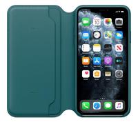 Custodia Folio In Pelle Originale Apple Iphone 11 Pro Max - Pavone (Verde)