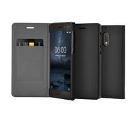 Custodia Folio Slim Originale In Pelle Per Nokia 3 / 5 / 6 - Nera