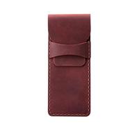 Custodia for armonica, custodia for armonica in pelle, custodia protettiva for penna, portatile for principianti (rosso)(Red)