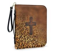 Custodia for Bibbie, Libri Di Testo, Pratica Protezione for Libri Con Porta Penna Integrato, Copertina Portatile for Quaderni Ideale for Viaggi, Studio, Culto Uso Quotidiano(Pattern F,25.9CM)