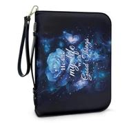 Custodia for Bibbie, Libri Di Testo, Pratica Protezione for Libri Con Porta Penna Integrato, Copertina Portatile for Quaderni Ideale for Viaggi, Studio, Culto Uso Quotidiano(Pattern H,25.9CM)