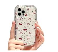 Custodia for cellulare carina Cherry, compatibile for iPhone, 17 15 16 13 11 12 14 Pro Max 7 8 Plus Air 16e XR SE 2022 Cover morbida trasparente antiurto Coque(JX11,IPhone 12 Pro)