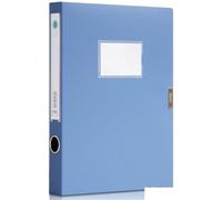 Custodia for documenti con scatola for A4 da 5 pezzi chiusura in peluche 35 mm 50 Per Ufficio, Casa e Scuola(5623-Blue-50mm)