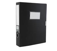Custodia for documenti con scatola for A4 da 5 pezzi chiusura in peluche 35 mm 50 Per Ufficio, Casa e Scuola(5623-Black-50mm)