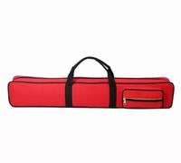 Custodia for flauti multipli in tessuto Oxford con tracolla, contiene 7 flauti, for accessori for bande musicali e orchestre 73 x 14 x 7 cm(Red)