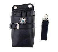 Custodia for forbici con cintura, for parrucchieri, stilisti, barbieri, forbici, forbici da parrucchiere, porta-forbici da cintura(Black)