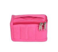 Custodia for oli essenziali a 8 griglie, scatola portaoggetti for cosmetici antiurto e antiumidità, contenitore comodo con maniglia(Pink)