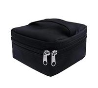 Custodia for olio essenziale da 16 bottiglie, scatola for profumo, organizer for bottiglie, smalto for unghie, trucco, cosmetici, custodia for cosmetici, cerniera liscia viola(Black)