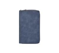 Custodia for passaporto portatile Elegante porta passaporto multiplo | Portafoglio da viaggio in pelle PU, con cerniera, organizer for documenti antifurto, for donna uomo(Gris)