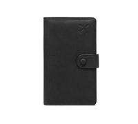 Custodia for portafoglio for passaporto in pelle PU con blocco RFID | Organizer for documenti da viaggio multifunzionale, con tasca con cerniera, for donne e uomini(Noir)