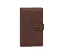 Custodia for portafoglio for passaporto in pelle PU con blocco RFID | Organizer for documenti da viaggio multifunzionale, con tasca con cerniera, for donne e uomini(Dark Brown)