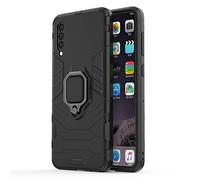 Custodia for Samsung Galaxy A50, CHcase 2 in 1 Armour stile resistente Hybrid Dual Layer Armatura Defender PC + TPU Cover con supporto magnetico per auto per Samsung Galaxy A50 SM-A505 -All Black