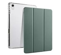 Custodia for tablet a tre ante adatta for Lenovo Xiaoxin Pad Pro GT 11.1 pollici TB710FU 2025 con portapenne e guscio posteriore in TPU trasparente(Green)