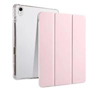 Custodia for tablet a tre ante adatta for Lenovo Xiaoxin Pad Pro GT 11.1 pollici TB710FU 2025 con portapenne e guscio posteriore in TPU trasparente(Pink)