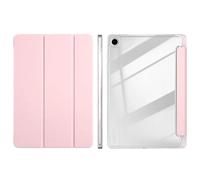 Custodia for tablet adatta for Samsung Galaxy Tab A11 Plus 11 pollici SM-X230 X235 Cover rigida posteriore in acrilico trasparente con portapenne(Pink)