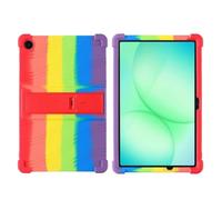 Custodia for tablet con supporto adatta for Samsung Galaxy Tab A11 Plus 11 pollici SM-X230 X233 X235 2025 Custodia in silicone morbido antiurto(Rainbow)